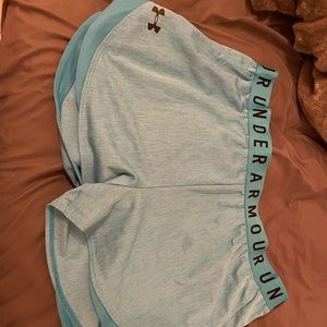 Blue under armor shorts